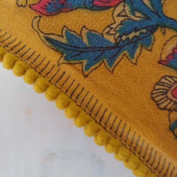 ZARA trafaluc collection multi color boho stretch waist short/XS/mustard, blue - Picture 2 of 6